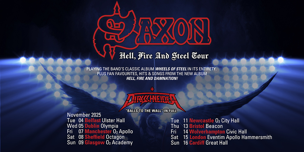 Saxon – Hell, Fire And Steel Tour - Olympia - Wednesday 5 November 2025 ...