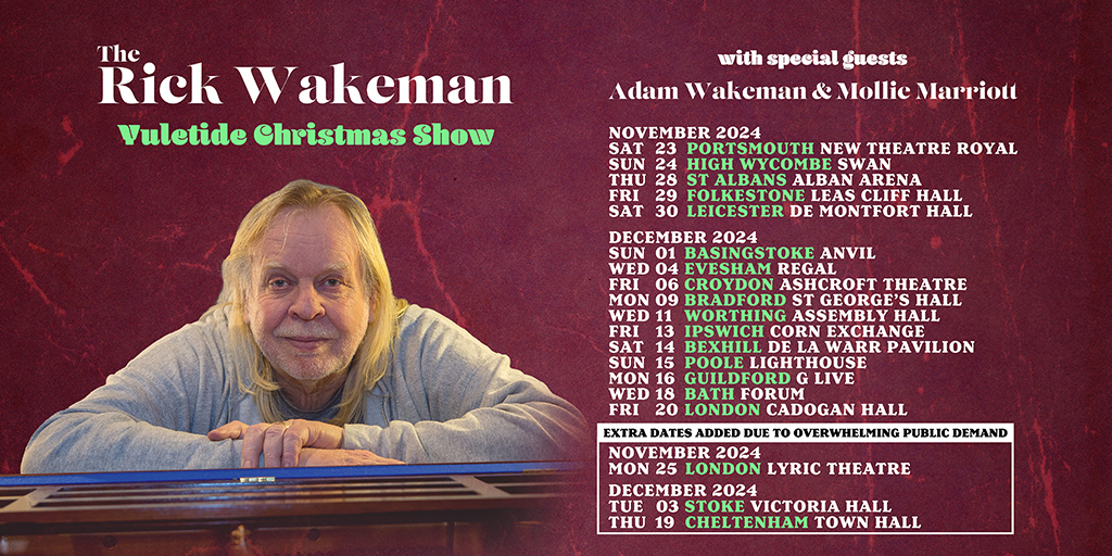 The Rick Wakeman Yuletide Christmas Show with special guests Adam Wakeman & Mollie Marriott